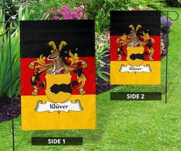 ScotsTee Shop Germans Kluver Coat of Arms on Germany Flag Garden Flag/ House Flag