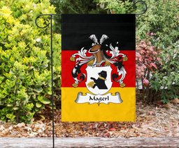 ScotsTee Shop Germans Magerl Coat of Arms on Germany Flag Garden Flag/ House Flag