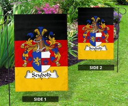 ScotsTee Shop Germans Seybold Coat of Arms on Germany Flag Garden Flag/ House Flag