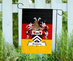 ScotsTee Shop Germans Sanders Coat of Arms on Germany Flag Garden Flag/ House Flag