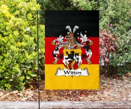 ScotsTee Shop Germans Witten Coat of Arms on Germany Flag Garden Flag/ House Flag