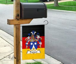 ScotsTee Shop Germans Panzer Coat of Arms on Germany Flag Garden Flag/ House Flag