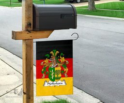 ScotsTee Shop Germans Pfefferkorn Coat of Arms on Germany Flag Garden Flag/ House Flag