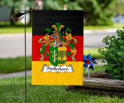 ScotsTee Shop Germans Pfefferkorn Coat of Arms on Germany Flag Garden Flag/ House Flag
