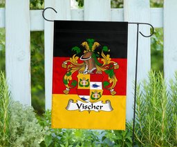 ScotsTee Shop Germans Vischer Coat of Arms on Germany Flag Garden Flag/ House Flag
