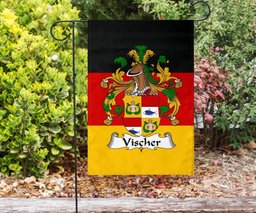 ScotsTee Shop Germans Vischer Coat of Arms on Germany Flag Garden Flag/ House Flag