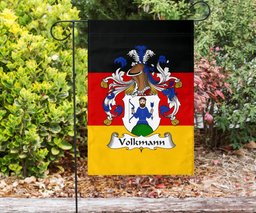 ScotsTee Shop Germans Volkmann Coat of Arms on Germany Flag Garden Flag/ House Flag