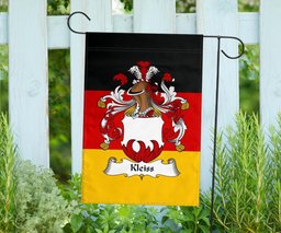 ScotsTee Shop Germans Kleiss Coat of Arms on Germany Flag Garden Flag/ House Flag