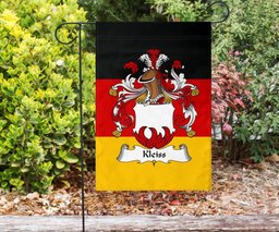 ScotsTee Shop Germans Kleiss Coat of Arms on Germany Flag Garden Flag/ House Flag