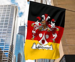 ScotsTee Shop Germans Landauer Coat of Arms on Germany Flag Garden Flag/ House Flag