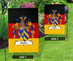 ScotsTee Shop Germans Nadler Coat of Arms on Germany Flag Garden Flag/ House Flag