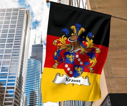 ScotsTee Shop Germans Krauss Coat of Arms on Germany Flag Garden Flag/ House Flag