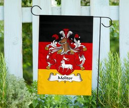 ScotsTee Shop Germans Molitor Coat of Arms on Germany Flag Garden Flag/ House Flag