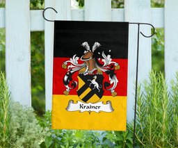 ScotsTee Shop Germans Krainer Coat of Arms on Germany Flag Garden Flag/ House Flag