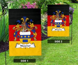 ScotsTee Shop Germans Niesener Coat of Arms on Germany Flag Garden Flag/ House Flag