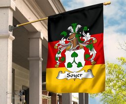 ScotsTee Shop Germans Soyer Coat of Arms on Germany Flag Garden Flag/ House Flag