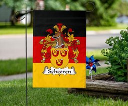 ScotsTee Shop Germans Scheeren Coat of Arms on Germany Flag Garden Flag/ House Flag