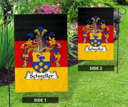 ScotsTee Shop Germans Schneller Coat of Arms on Germany Flag Garden Flag/ House Flag