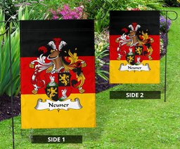 ScotsTee Shop Germans Neuner Coat of Arms on Germany Flag Garden Flag/ House Flag