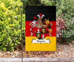 ScotsTee Shop Germans Neuner Coat of Arms on Germany Flag Garden Flag/ House Flag