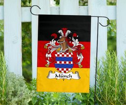 ScotsTee Shop Germans Munch Coat of Arms on Germany Flag Garden Flag/ House Flag