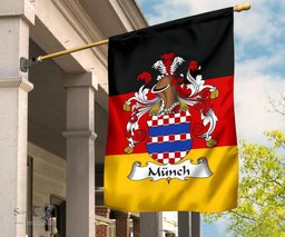 ScotsTee Shop Germans Munch Coat of Arms on Germany Flag Garden Flag/ House Flag