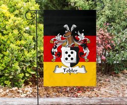 ScotsTee Shop Germans Tobler Coat of Arms on Germany Flag Garden Flag/ House Flag