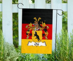 ScotsTee Shop Germans Ott Coat of Arms on Germany Flag Garden Flag/ House Flag