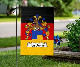 ScotsTee Shop Germans Taschner Coat of Arms on Germany Flag Garden Flag/ House Flag
