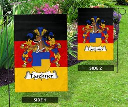 ScotsTee Shop Germans Taschner Coat of Arms on Germany Flag Garden Flag/ House Flag