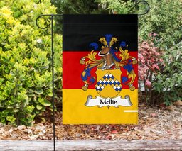 ScotsTee Shop Germans Mellin Coat of Arms on Germany Flag Garden Flag/ House Flag
