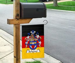 ScotsTee Shop Germans Scheiner Coat of Arms on Germany Flag Garden Flag/ House Flag