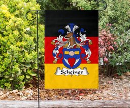 ScotsTee Shop Germans Scheiner Coat of Arms on Germany Flag Garden Flag/ House Flag