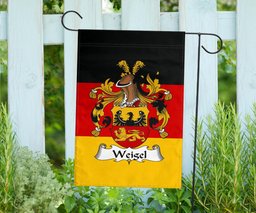 ScotsTee Shop Germans Weigel Coat of Arms on Germany Flag Garden Flag/ House Flag
