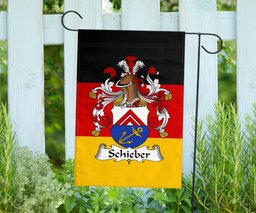 ScotsTee Shop Germans Schieber Coat of Arms on Germany Flag Garden Flag/ House Flag