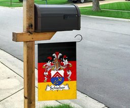 ScotsTee Shop Germans Schieber Coat of Arms on Germany Flag Garden Flag/ House Flag