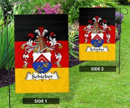 ScotsTee Shop Germans Schieber Coat of Arms on Germany Flag Garden Flag/ House Flag