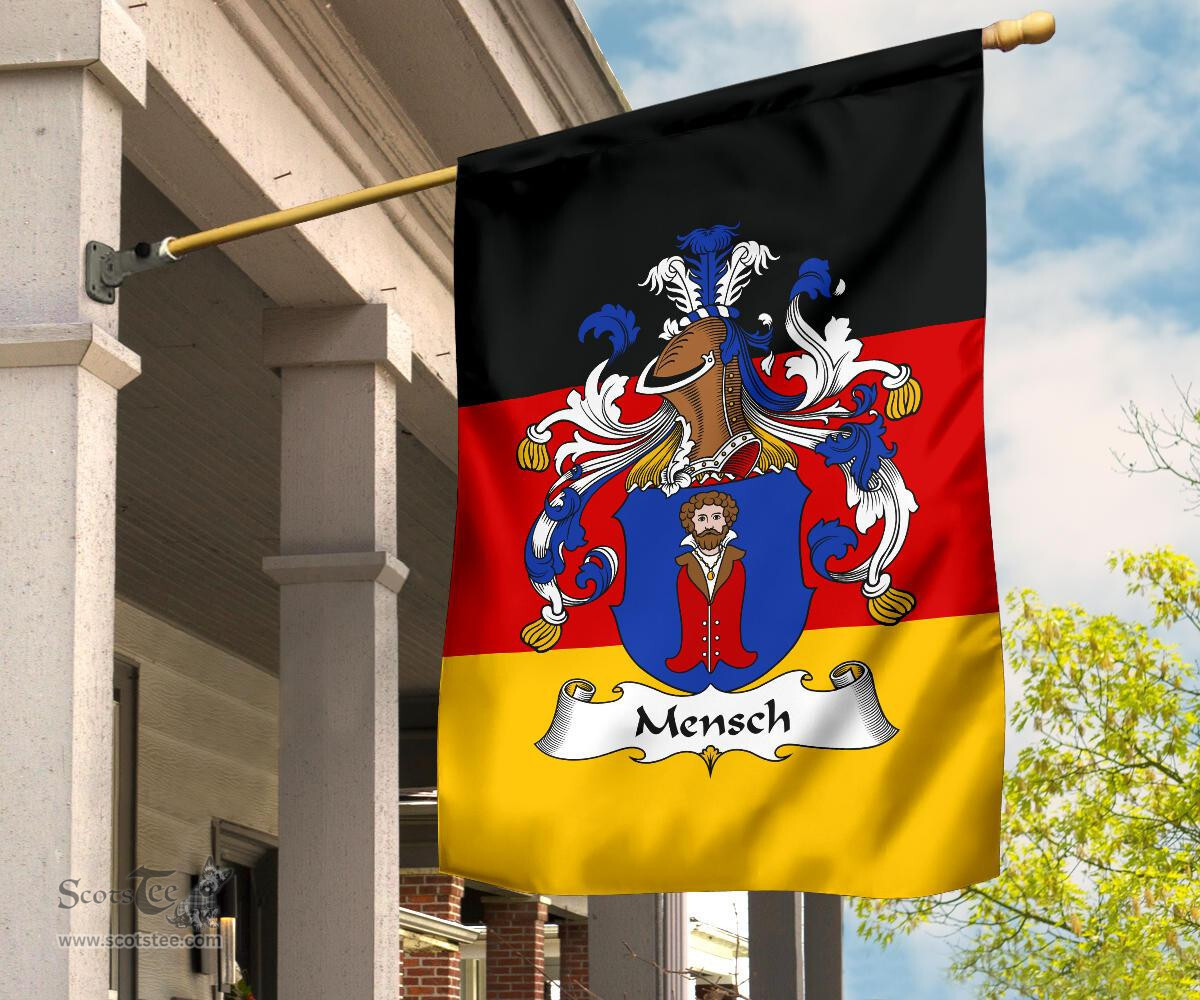 ScotsTee Shop Germans Mensch Coat of Arms on Germany Flag Garden Flag/ House Flag