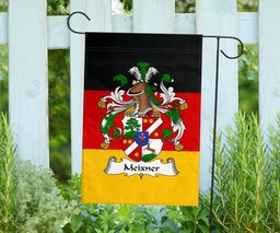 ScotsTee Shop Germans Meixner Coat of Arms on Germany Flag Garden Flag/ House Flag