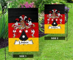 ScotsTee Shop Germans Linder Coat of Arms on Germany Flag Garden Flag/ House Flag