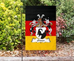 ScotsTee Shop Germans Ortner Coat of Arms on Germany Flag Garden Flag/ House Flag