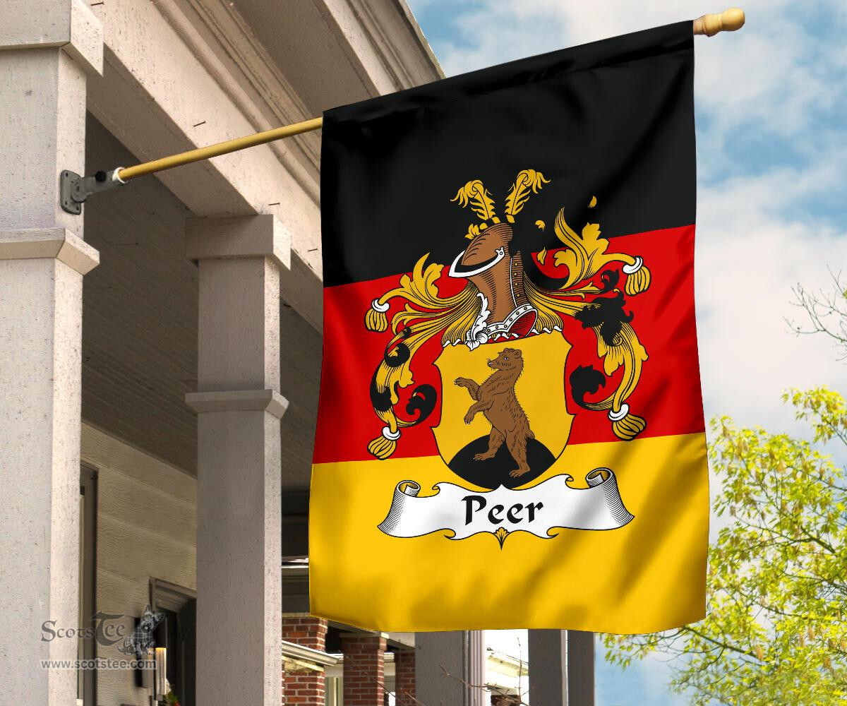 ScotsTee Shop Germans Peer Coat of Arms on Germany Flag Garden Flag/ House Flag