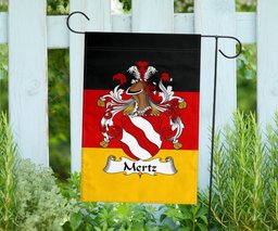 ScotsTee Shop Germans Mertz Coat of Arms on Germany Flag Garden Flag/ House Flag