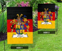 ScotsTee Shop Germans Orban Coat of Arms on Germany Flag Garden Flag/ House Flag