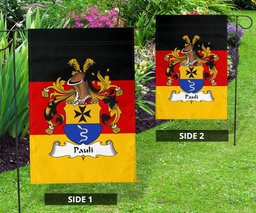 ScotsTee Shop Germans Pauli Coat of Arms on Germany Flag Garden Flag/ House Flag