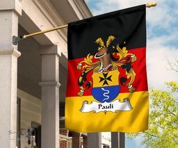 ScotsTee Shop Germans Pauli Coat of Arms on Germany Flag Garden Flag/ House Flag