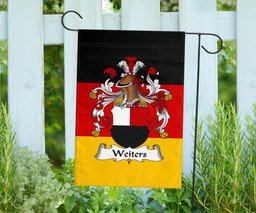 ScotsTee Shop Germans Weiters Coat of Arms on Germany Flag Garden Flag/ House Flag