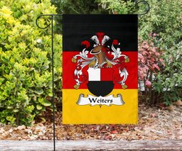 ScotsTee Shop Germans Weiters Coat of Arms on Germany Flag Garden Flag/ House Flag