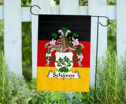 ScotsTee Shop Germans Schaven Coat of Arms on Germany Flag Garden Flag/ House Flag