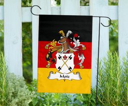 ScotsTee Shop Germans Motz Coat of Arms on Germany Flag Garden Flag/ House Flag